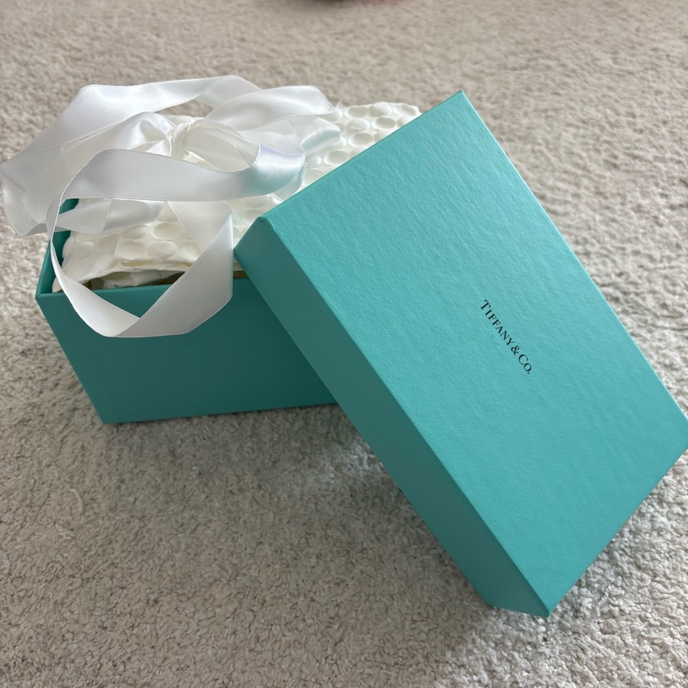 Tiffany & Co. Robin’s Egg Blue Gift Box with White Ribbon
